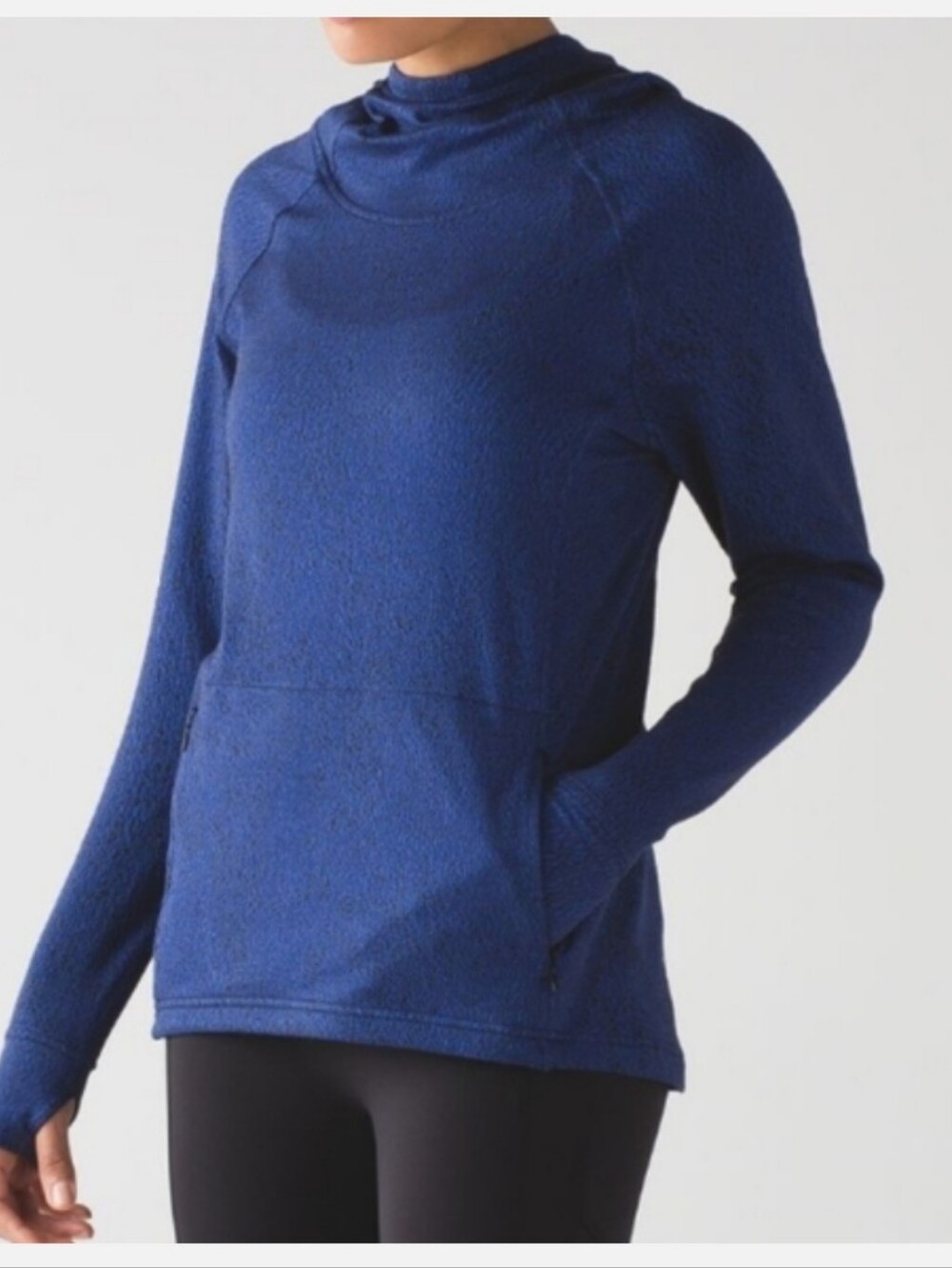 Lululemon Ready To Rulu Hoodie In Spray Jacquard Sapphire Blue Black Colorway,4